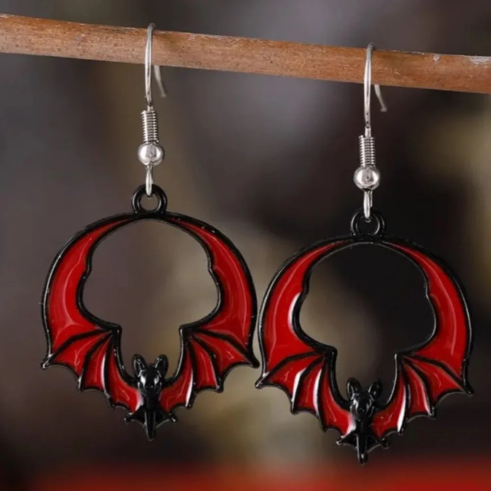 NWT! Halloween Holiday Bat Pierced Dangle Earrings! You Pick ONE Pair!